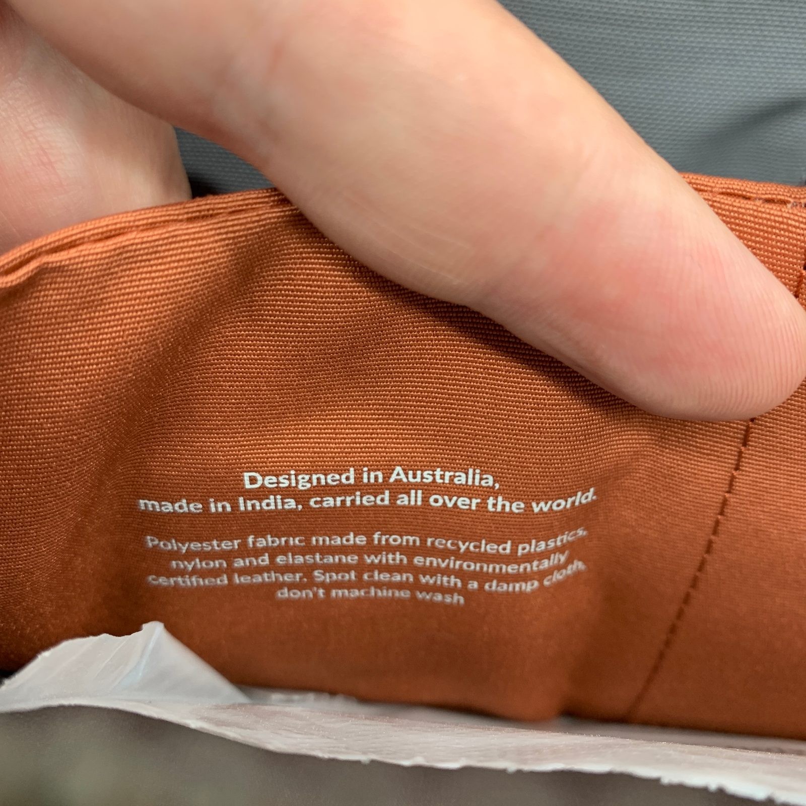 Bellroy Tech Kit Organizer Pouch Terracotta Orange Recycled Polyester 9x5in