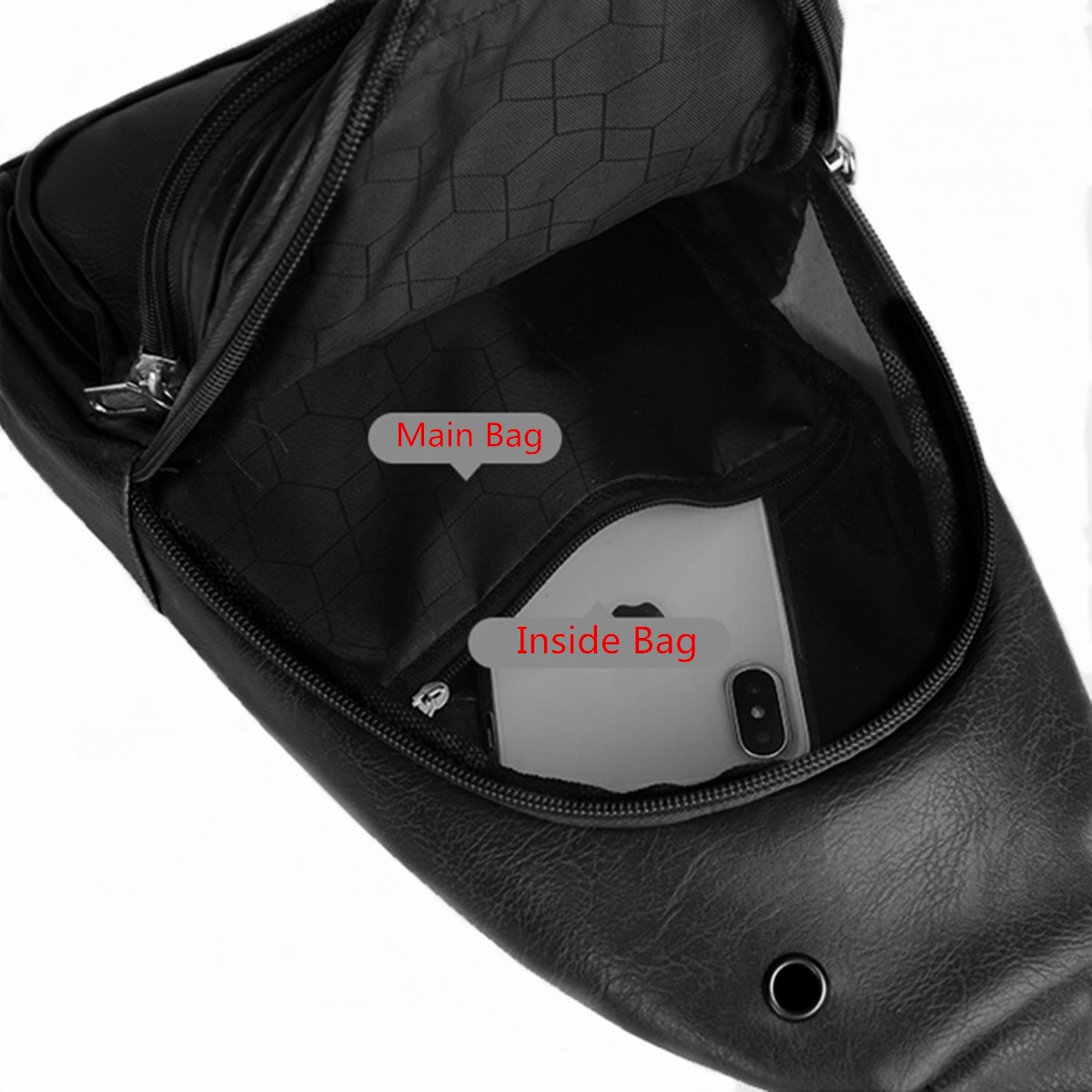 Men’s Single Shoulder Bag Outdoor Leisure Crossbody Bag Multi Layer Chest Bag