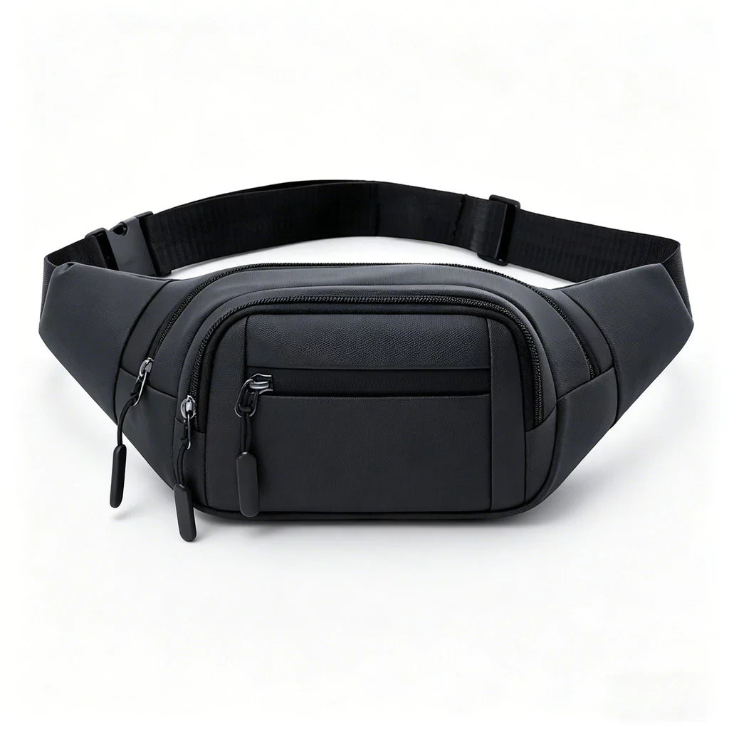 Stylish Men’s Multi-Pocket Fanny Pack Waterproof Crossbody Bag for Travel Sports