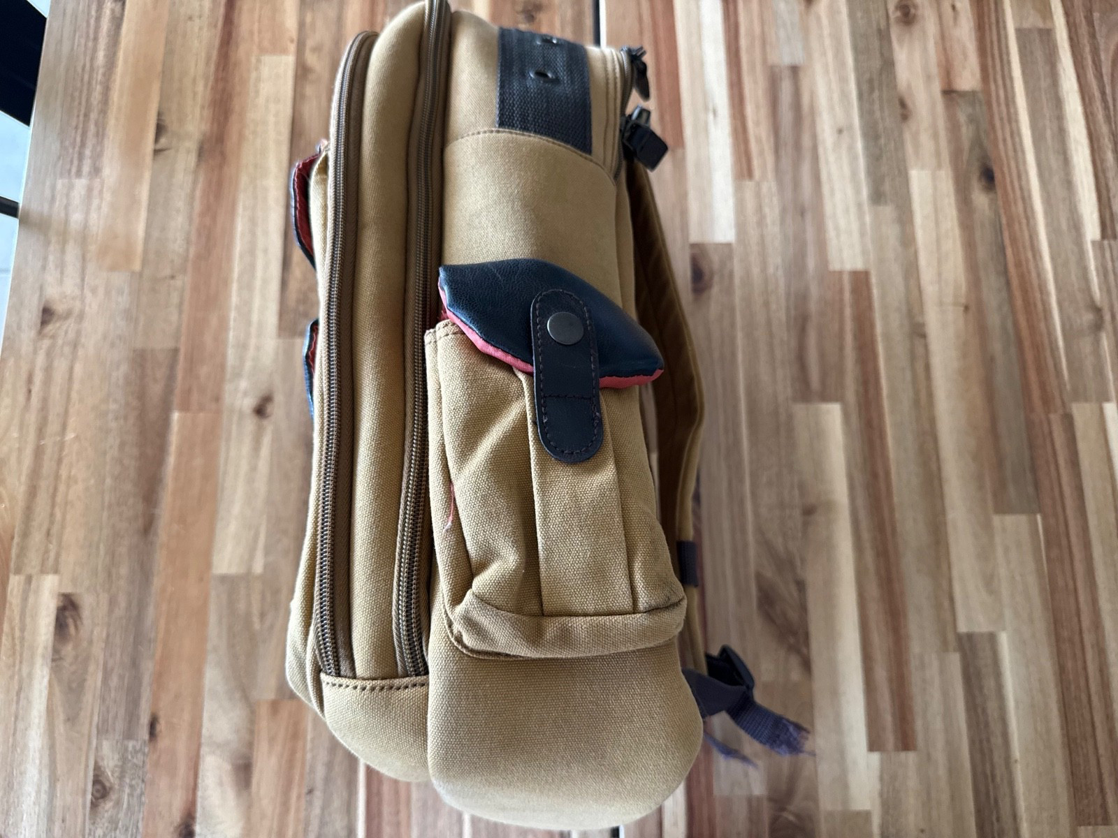 Chaps Backpack Heavyweight Canvas Pockets, Travel