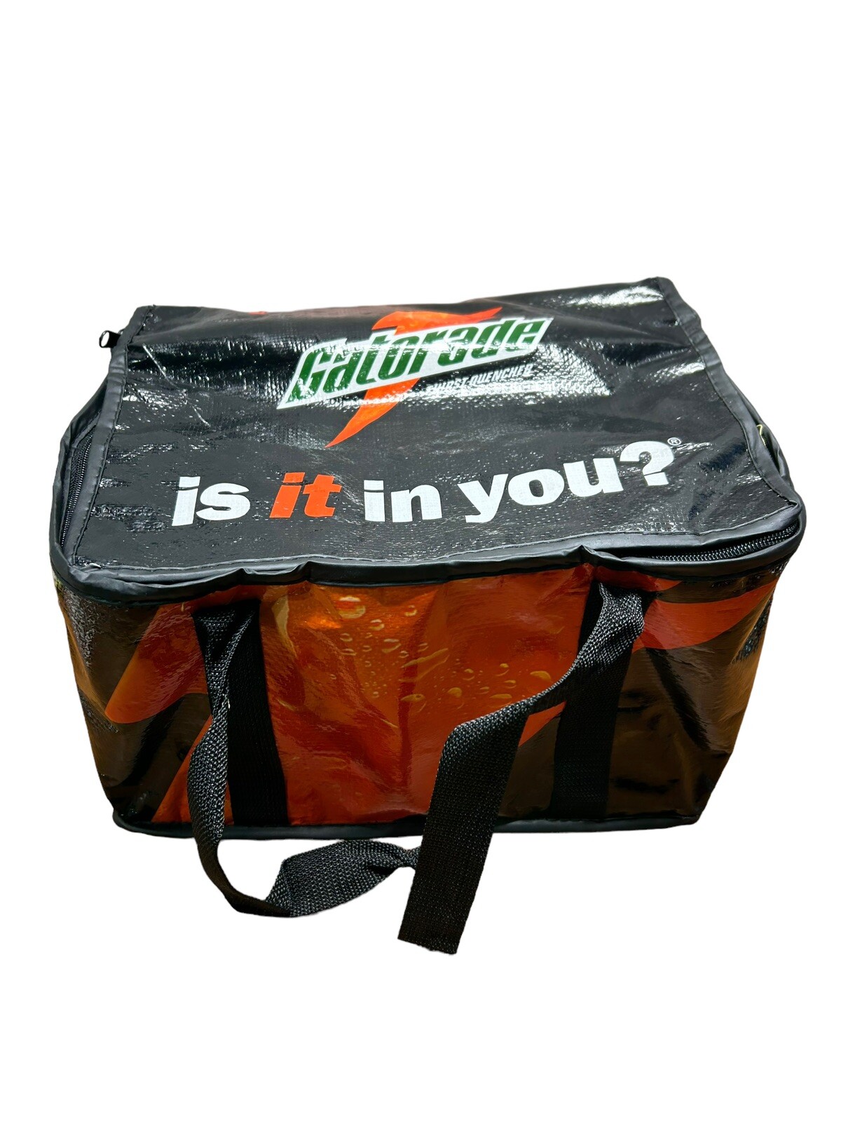 Vintage Retro Gatorade Sport Orange Black Cooler Back Insulated