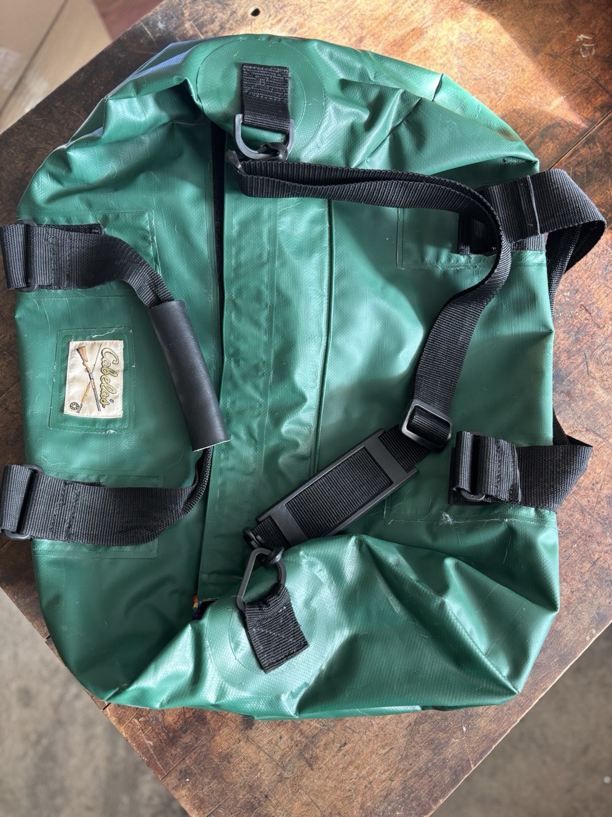 Vintage 1970’s Cabela Zipperless Waterproof Hunting And Fishing Gear Bag