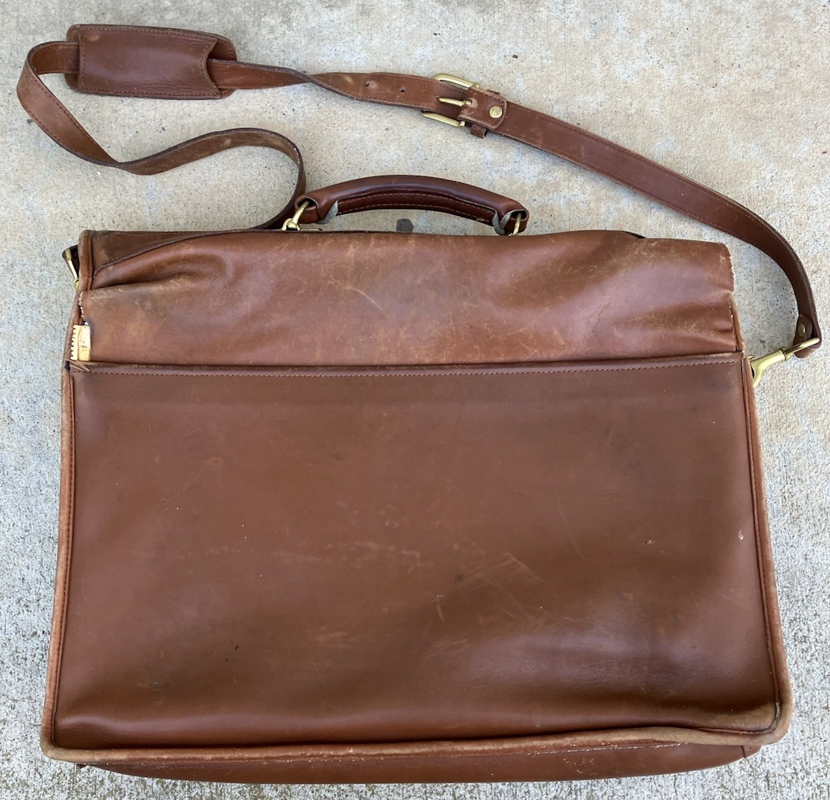 Vintage Coach British Tan Classic Portfolio Briefcase Satchel Messenger Bag READ