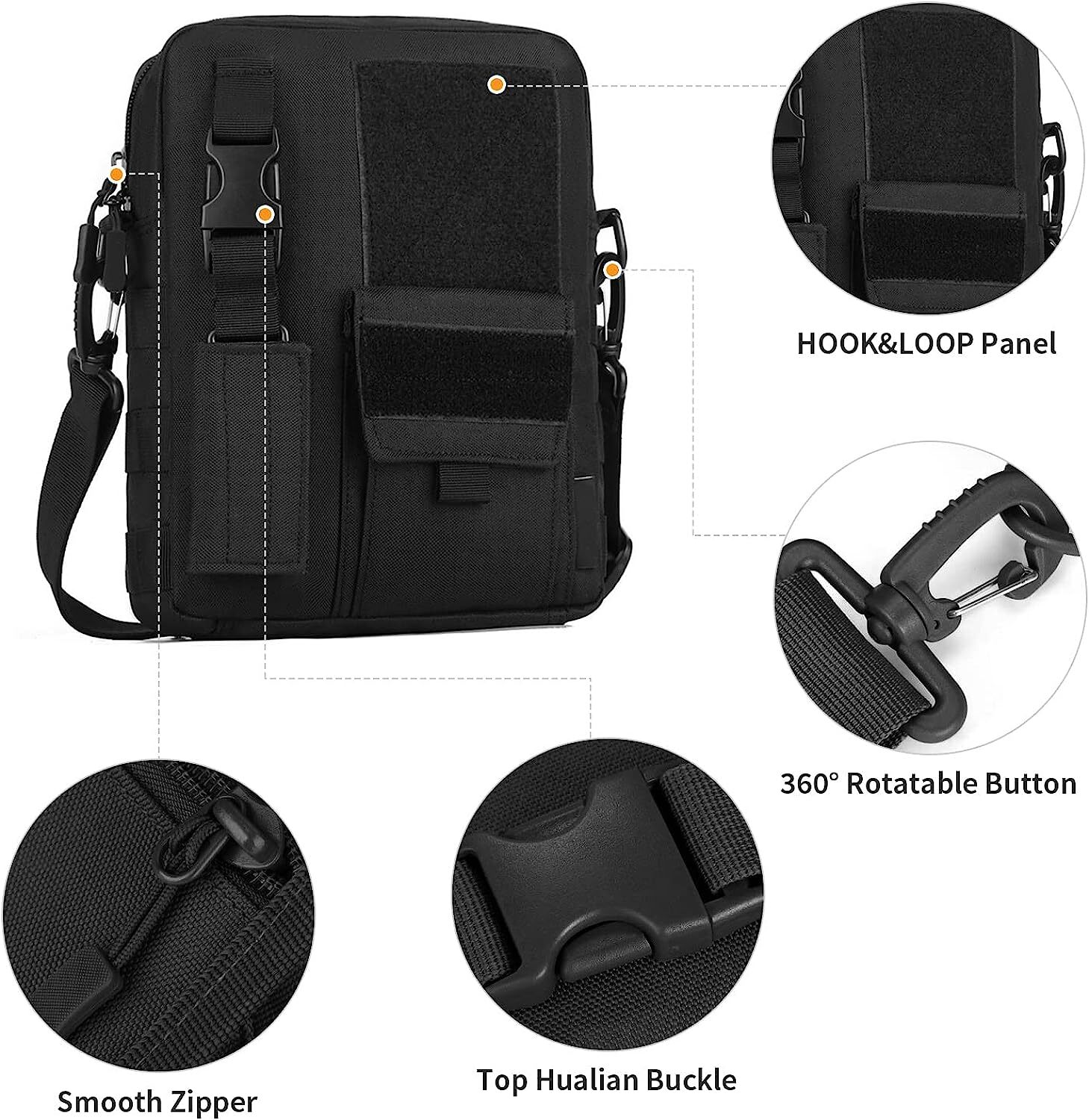 Tactical Men Messenger Bag Shoulder Canvas Vintage Crossbody Army Satchel Pouch