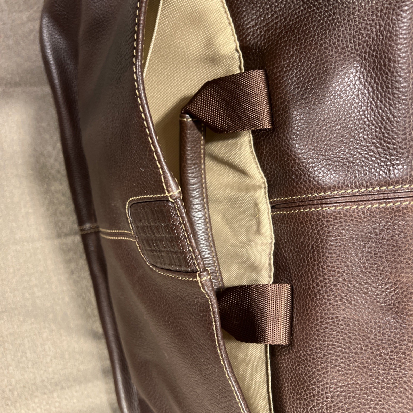 Boconi Brown Leather Message Bag