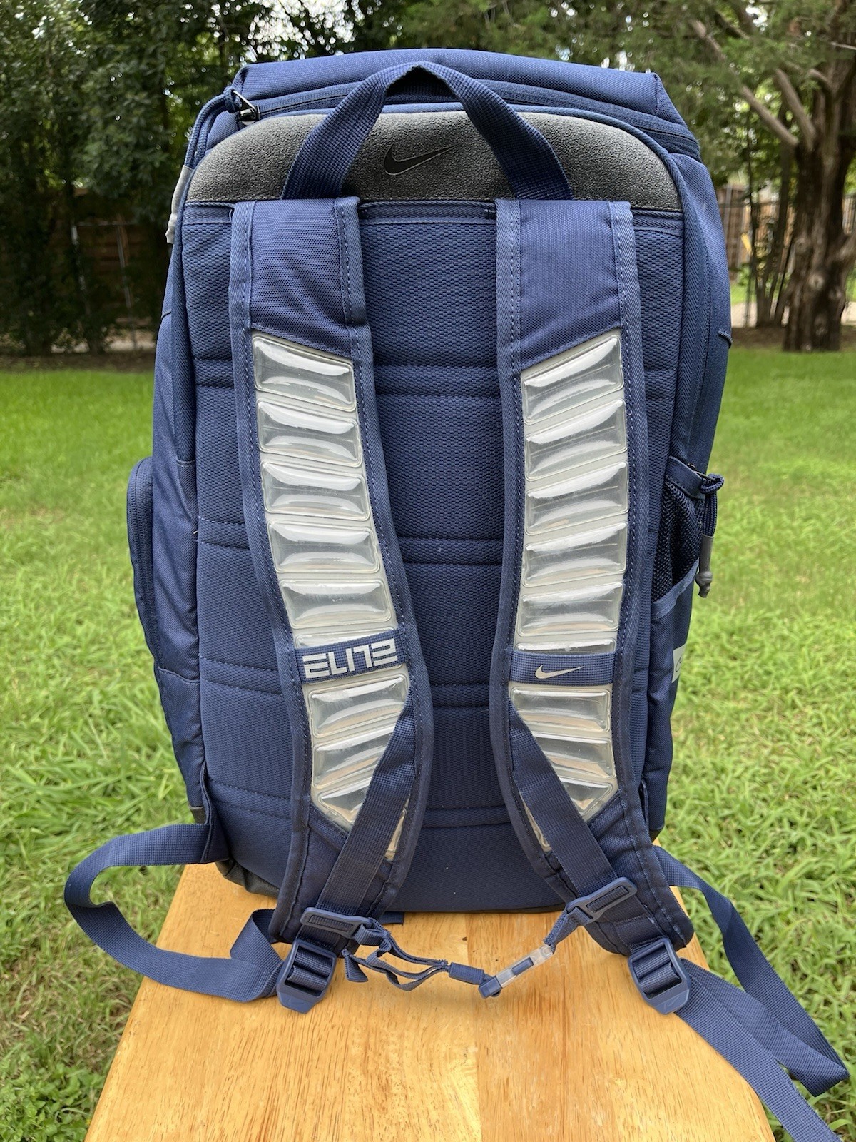Nike Elite Pro Basketball Backpack 32L Blue White BA6164-411 Hoops Sport Bag