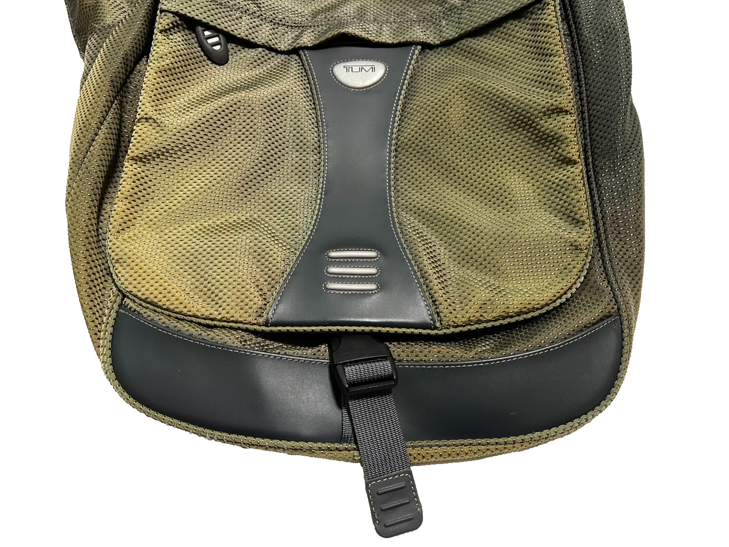 TUMI T2 Olive Green Technical Shoulder Bag Messenger Style A4 Minimal