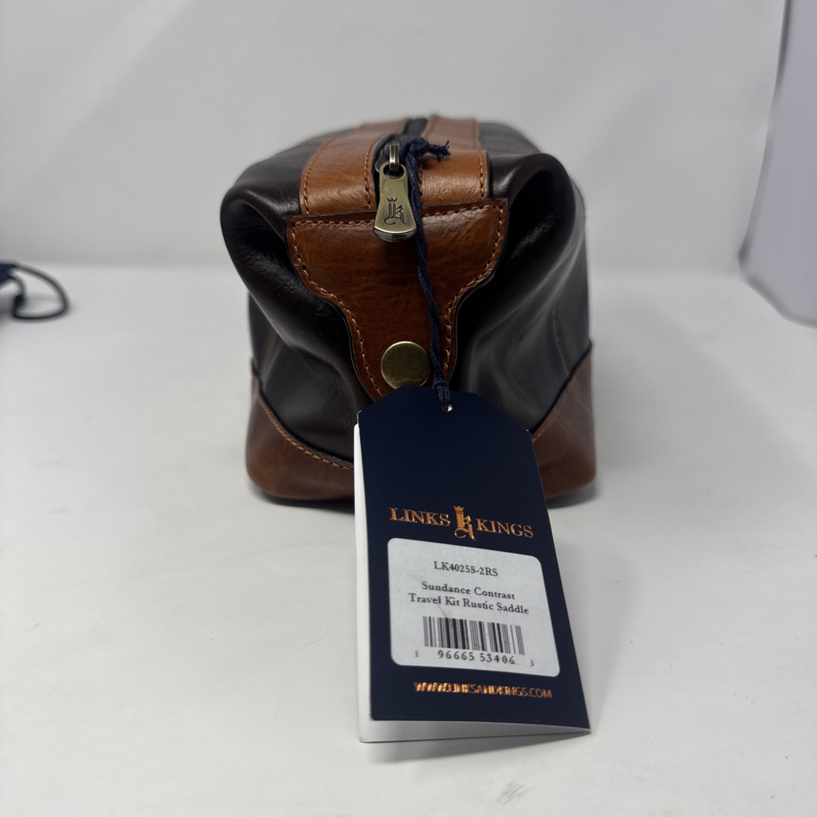 Links & Kings Sundance Travel Kit NWT Brown Premium Leather Some Minor Wear Read