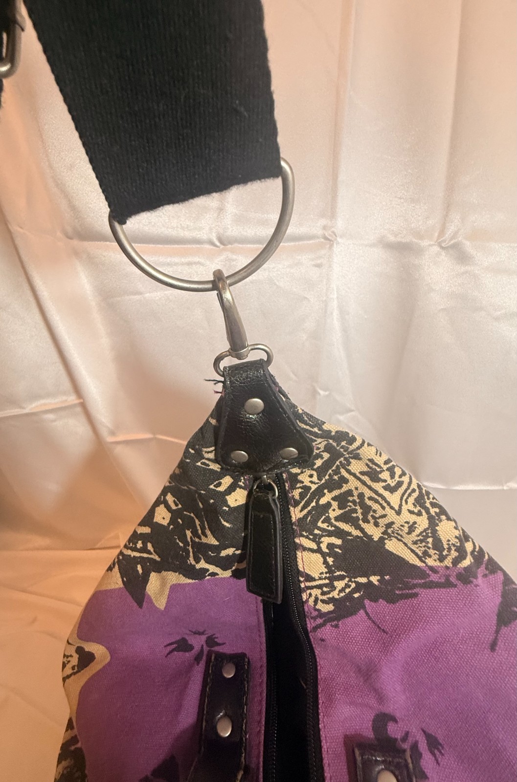 Andy Warhol Museum Collection Purple Canvas FLOWERS Duffel Weekender Bag