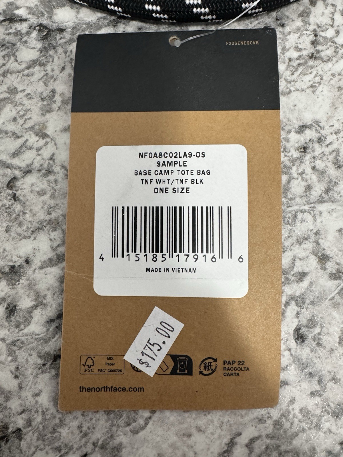 The North Face Base Camp Tote Bag Sample – TNF White/Black $175 MSRP