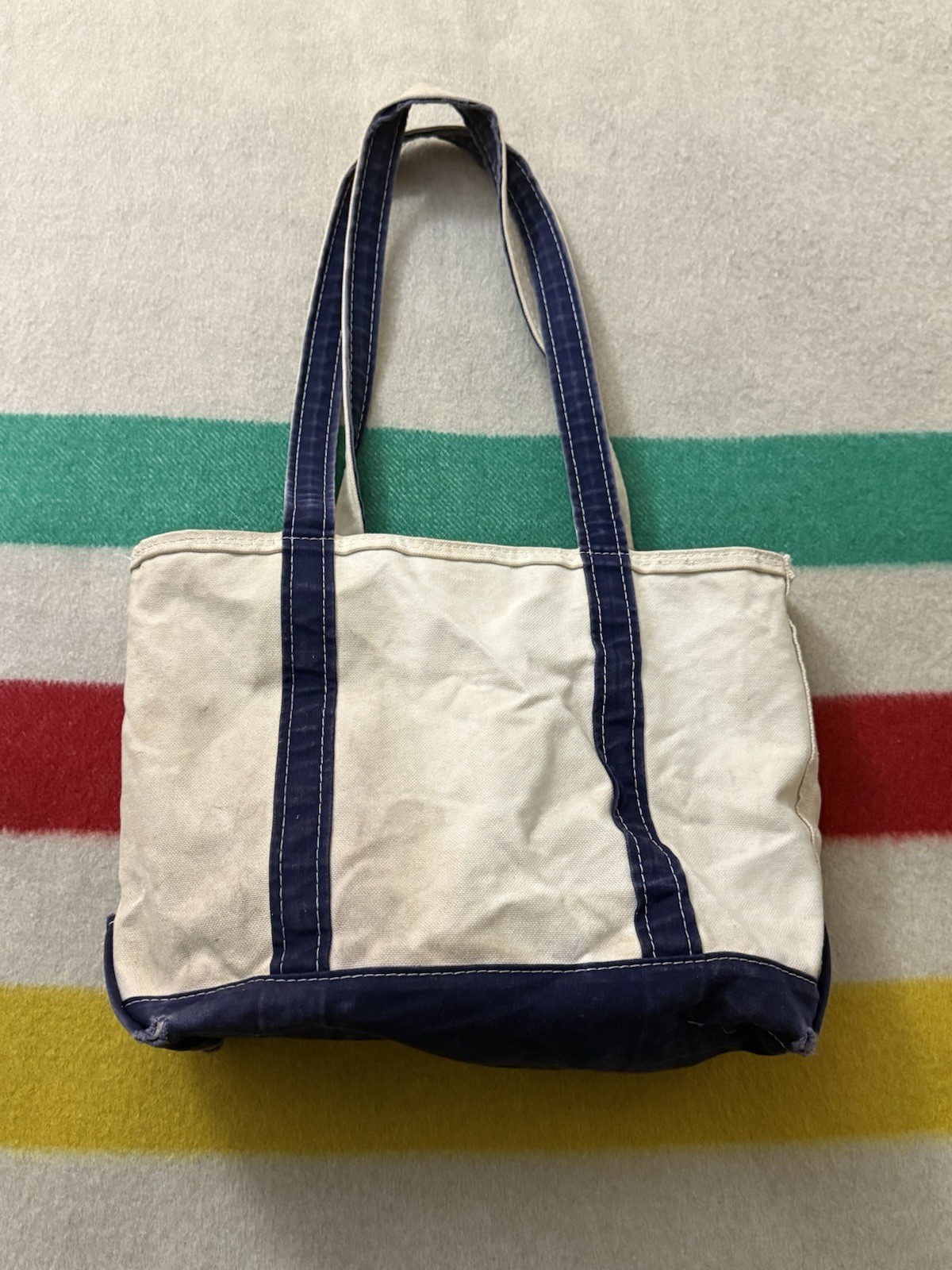 LL Bean Time Warner Cable Boat & Tote Bag 2010-2016 Era Employee Staff Indigo