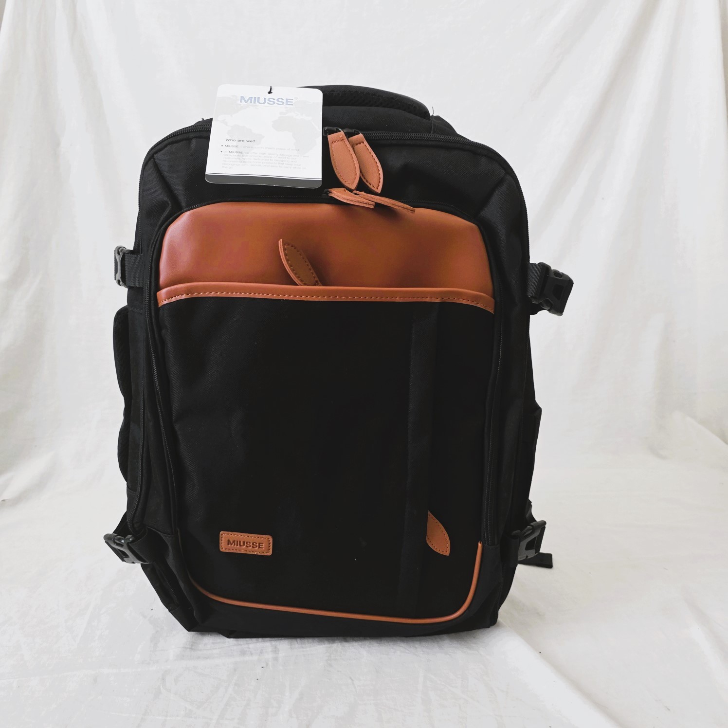 NWT! Muisse Laptop Travel Backpack Duffel Tote w/USB Cord and Luggage Strap
