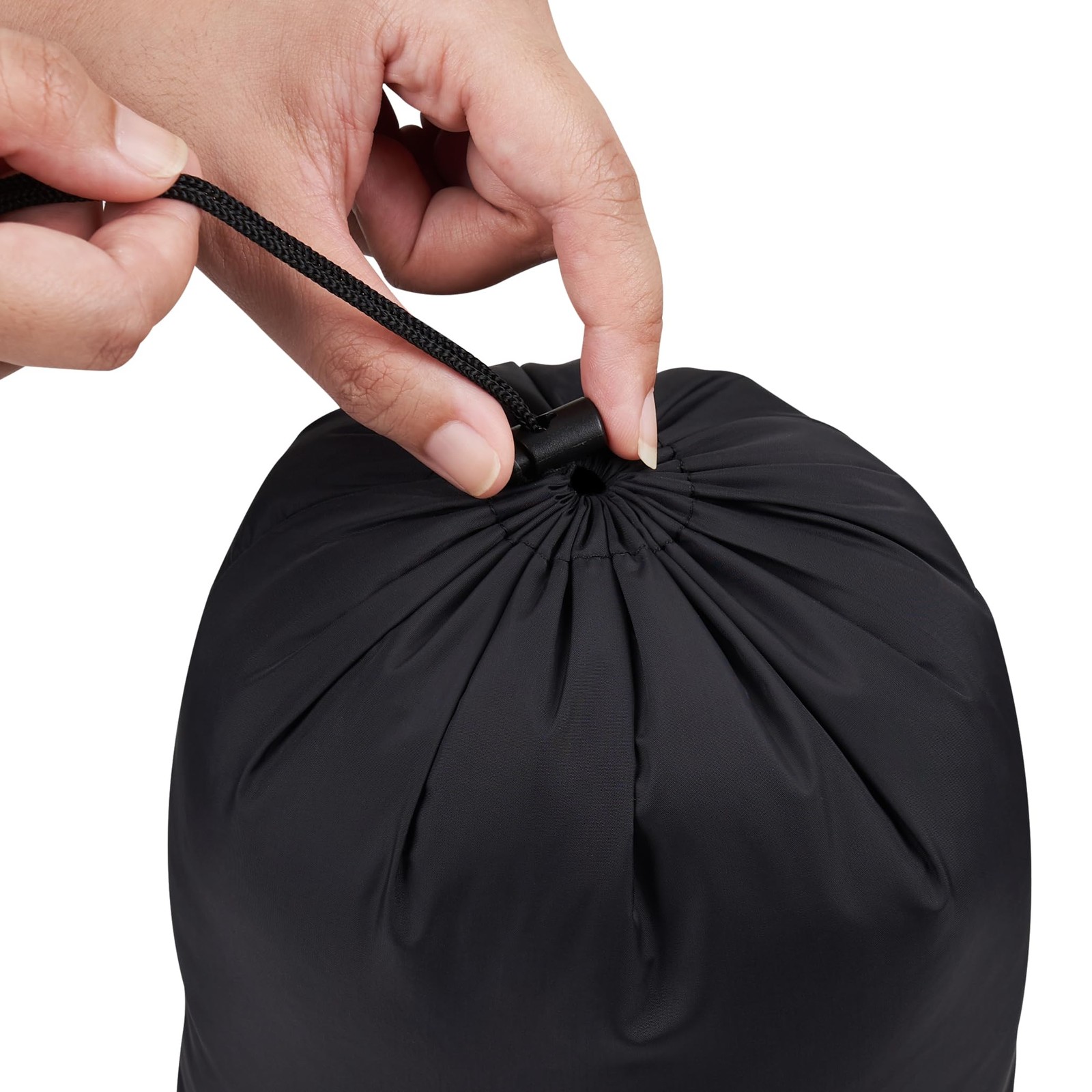 5 PCS Drawstring Bag UltraLight Nylon Cinch Ditty Pouch Black 5×7 Inch Pack