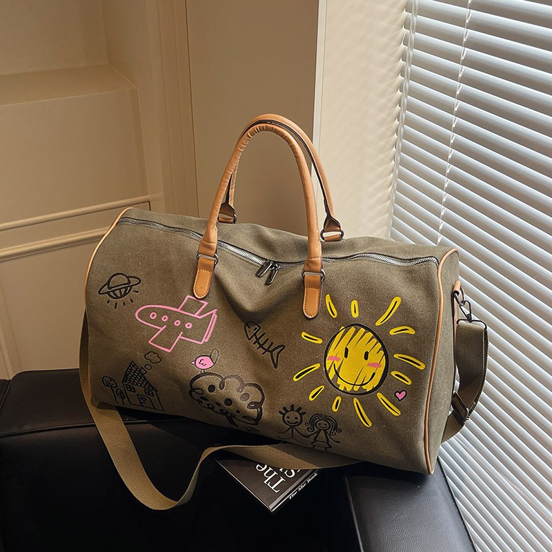 Graffiti Gym Duffel Bag Large Dry Wet Compartment Sports Travel Duffle Bag Men