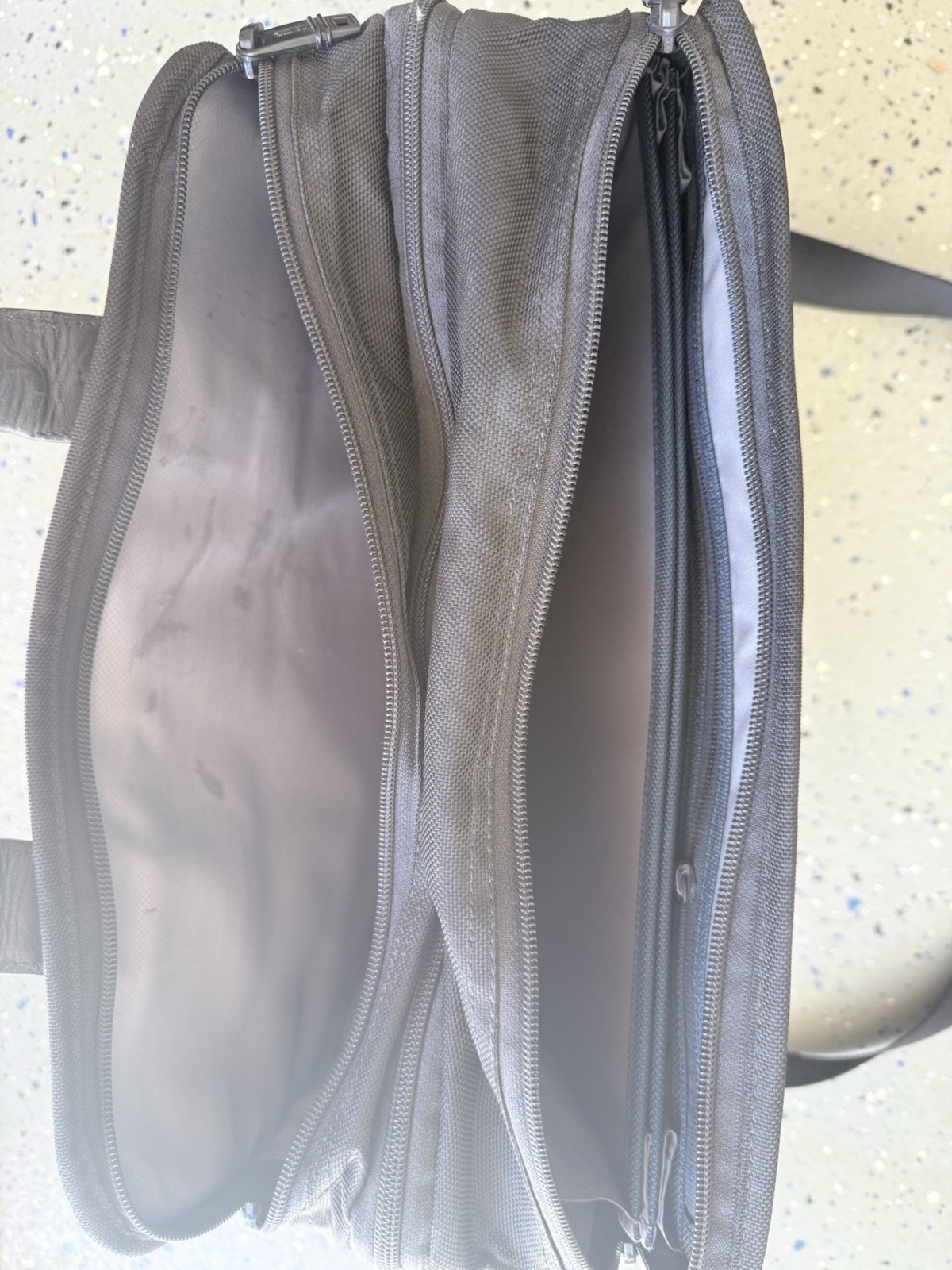 Tumi Luggage Nylon Leather Messenger Shoulder Bag Black