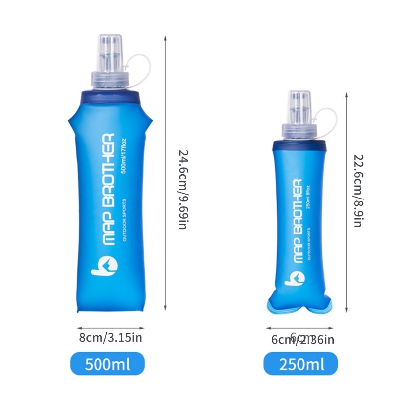 TPU Soft Flask Water Bottle Hydrations Pack for Running Hiking Cycling Climbing