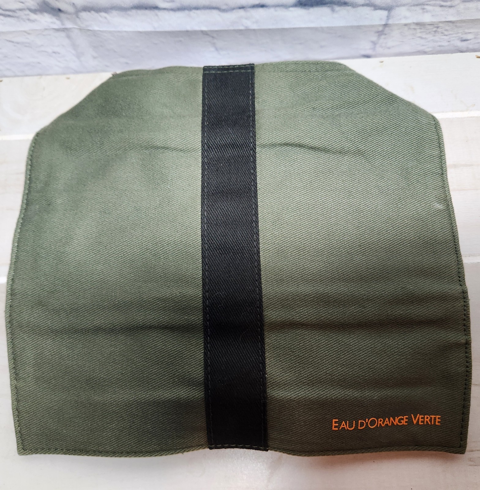 Hermes Eau De Orange Verte Mens Toiletry Travel Bag VTG? Luxury Brand EUC Green