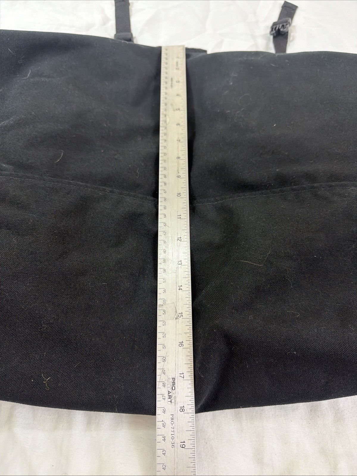 LL Bean Black Duffle Bag With Shoulder Strap Large 33x18x11