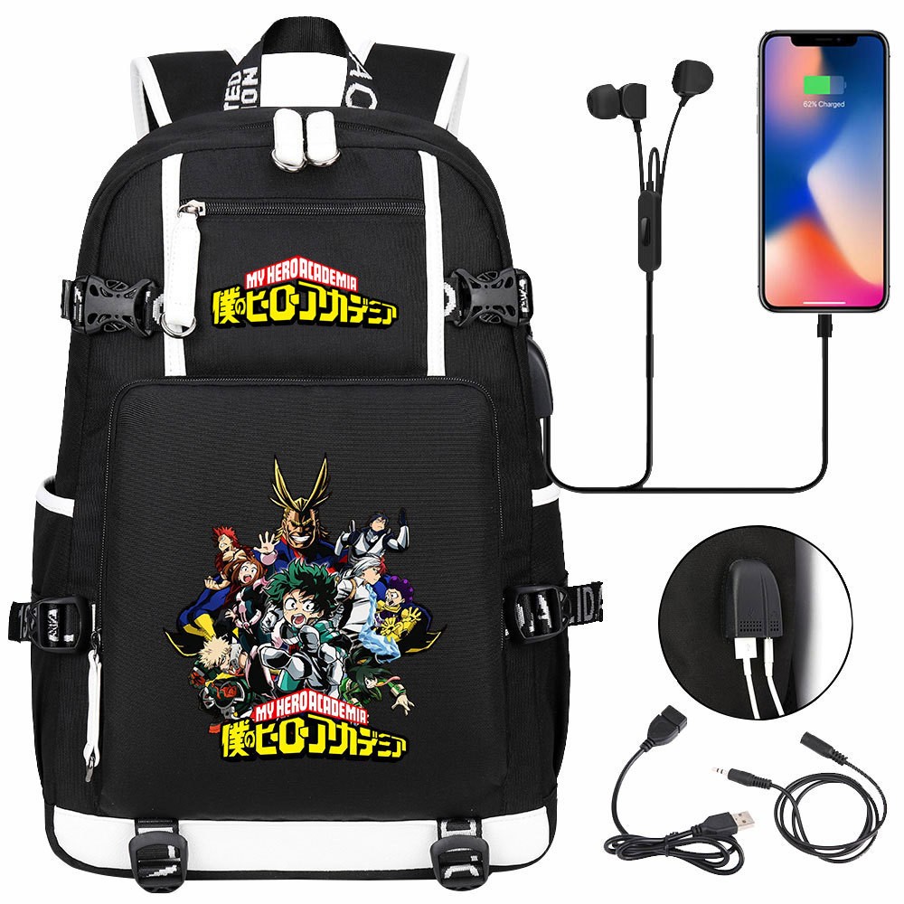 New Anime Cloud USB Laptop Backpack for Teens/ Students, School & Travel Daypack