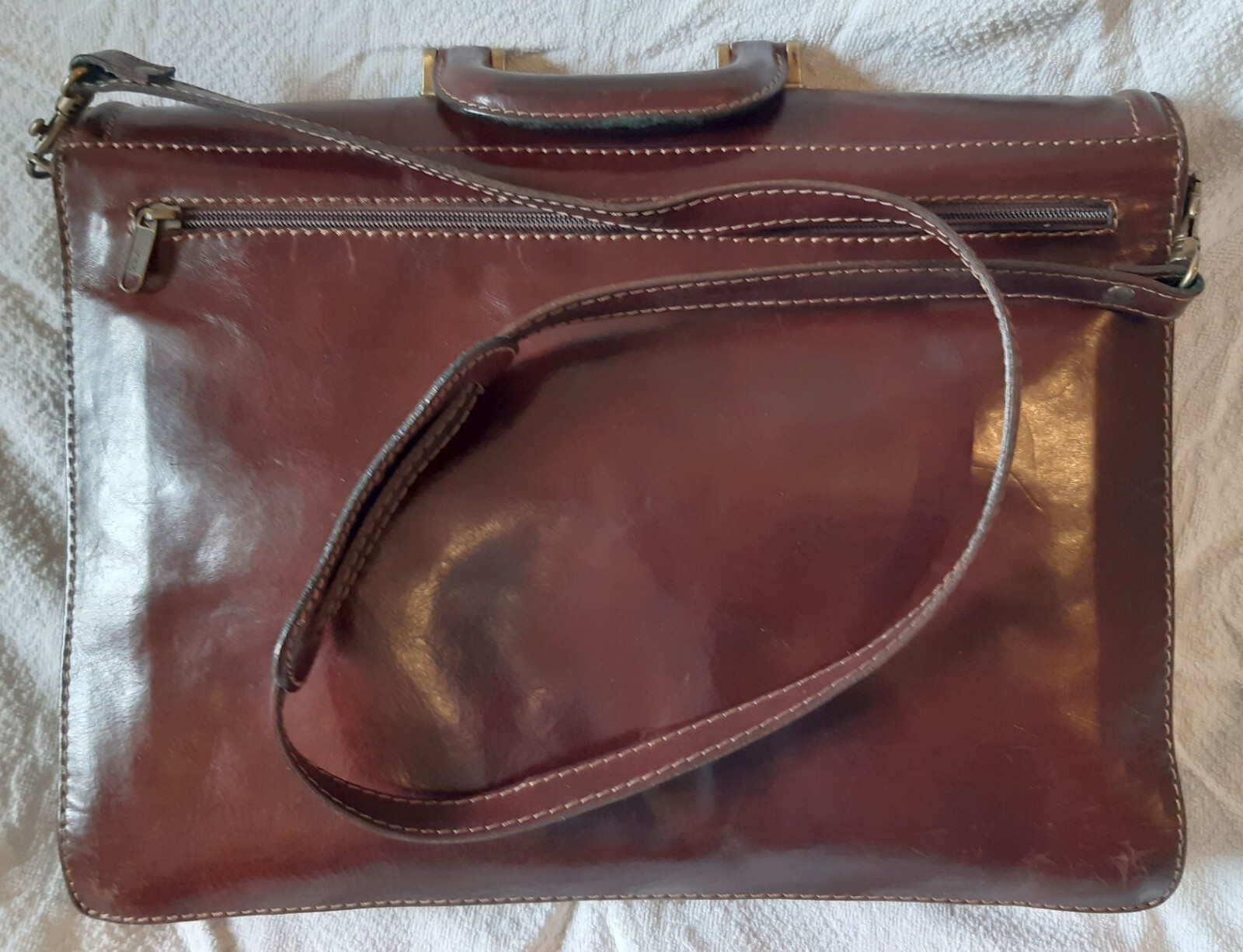 leather document bag. Vintage, brand The Trend made in Italy. 44×32 cm