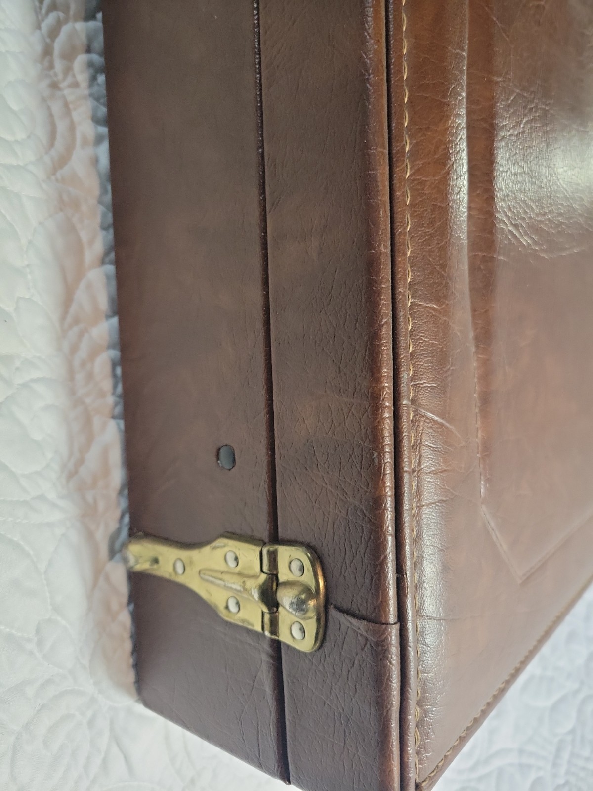 Vintage 1986 Stebco Tufide Briefcase Attache Case Brown Key Lock USA Pristine