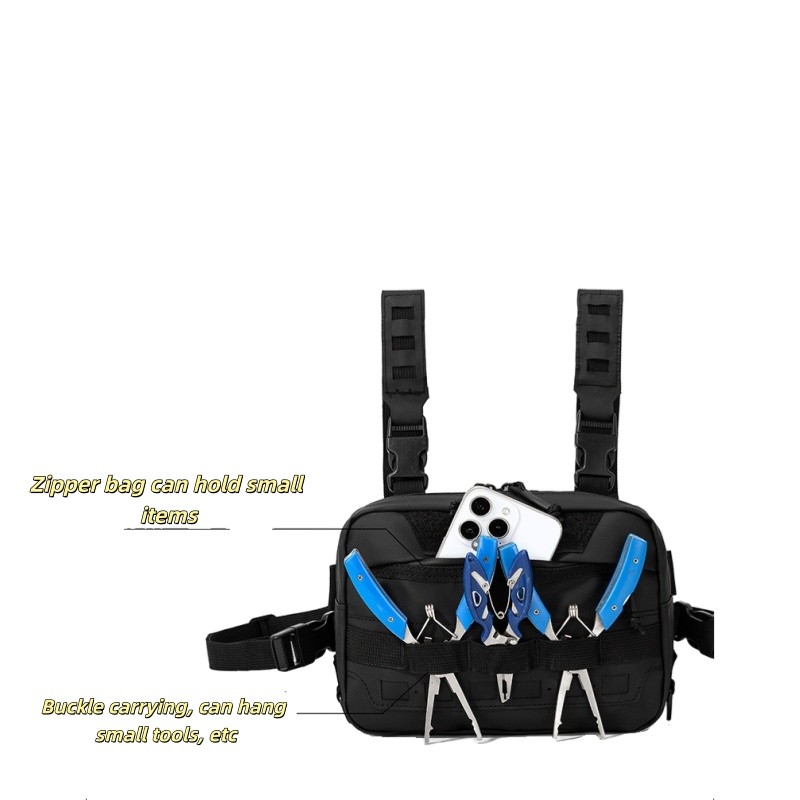 Multi-function Chest Pack Men Chest Bag Outdoor Cycling Hiking Running Vest Bag