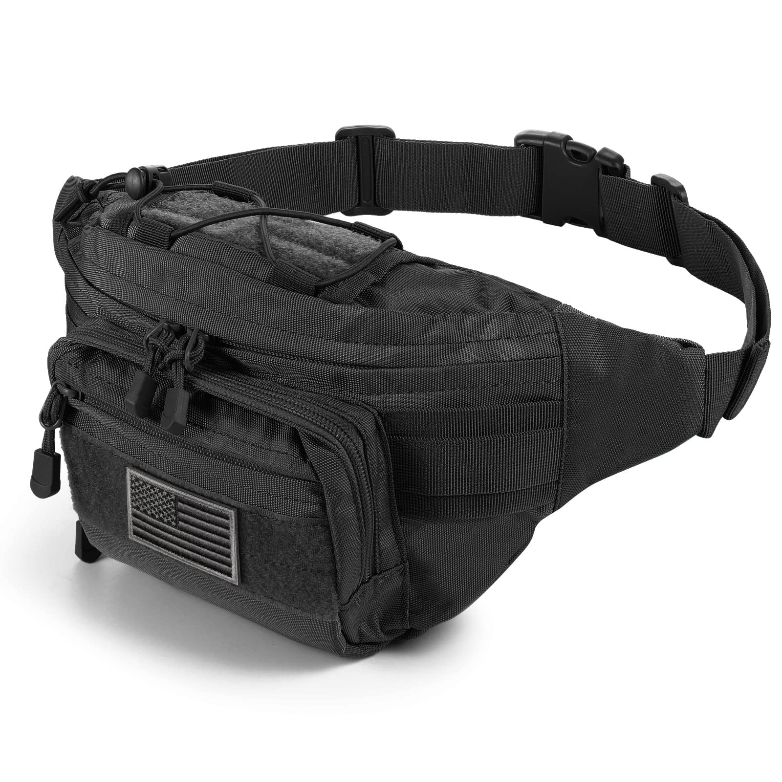 Tactical Fanny Pack,Military Waist Bag Pack with U.S Patch Utility Hip Belt B…