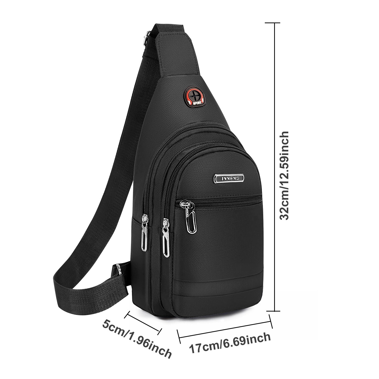 Mens Backpack Canvas Sling Bag Chest Shoulder Fanny Pack Crossbody Sport Travel