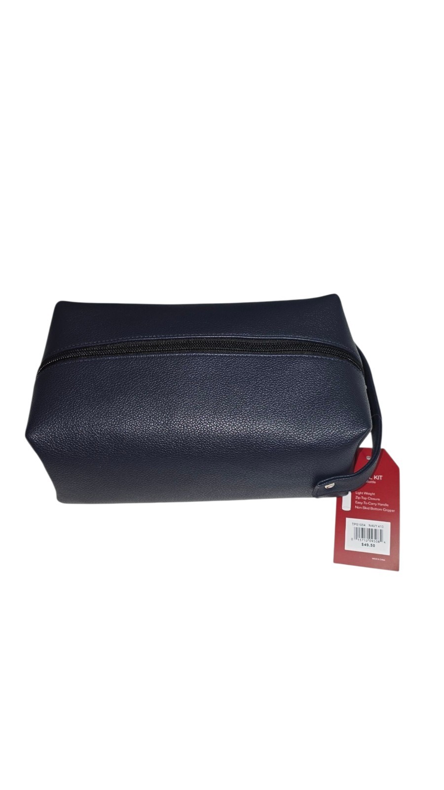 Perry Ellis Portfolio Men’s Travel Kit Navy Blue Faux Leather