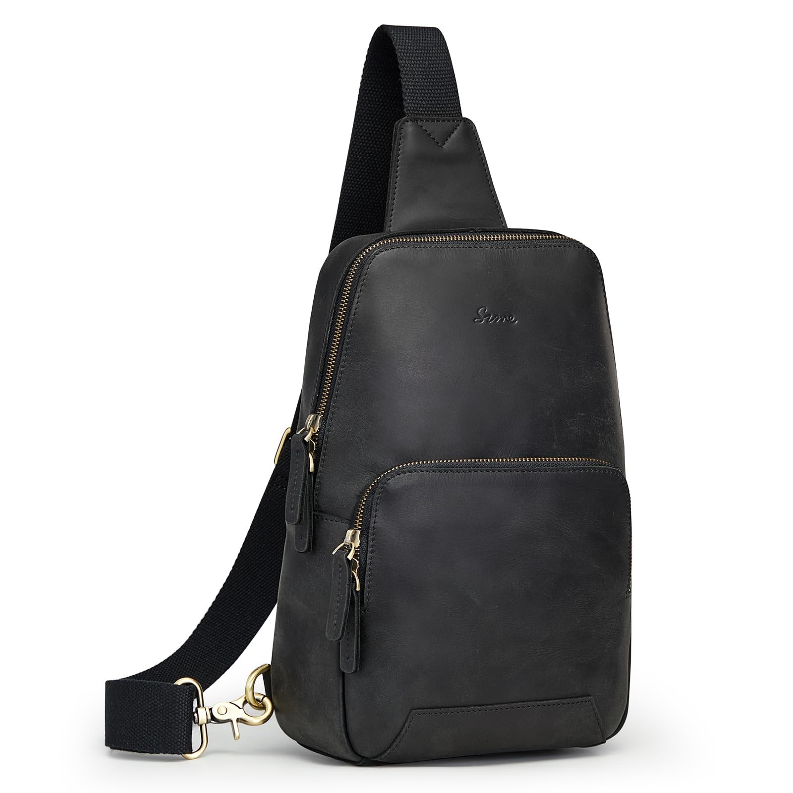 Sling Bag for Men Women RFID Blocking Genuine Leather Crossbody Shoulder Bag …