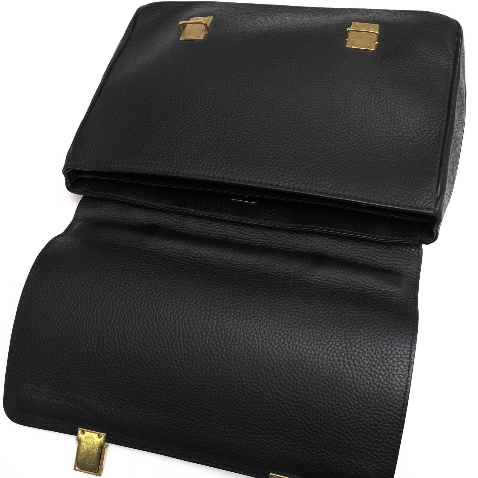 Dunhill Business Bag A4 storage briefcase for men black leather 24×34×8cm rare
