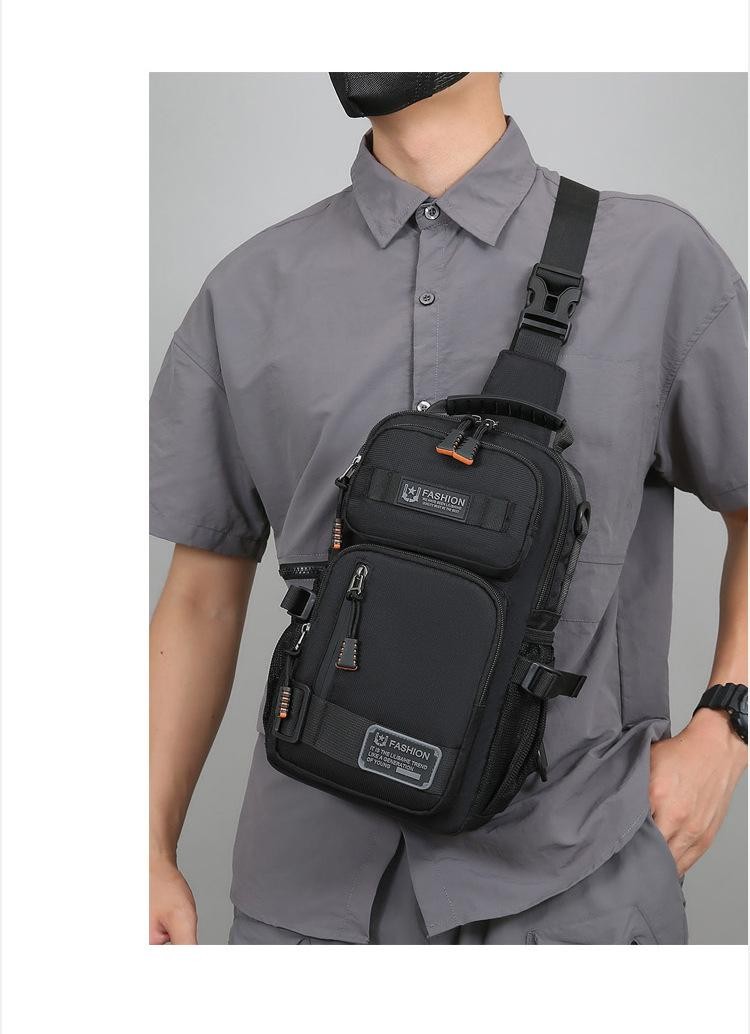Men’s Oxford Chest Waist Pack Crossbody Bag Casual Fashion Handbag Male Travel