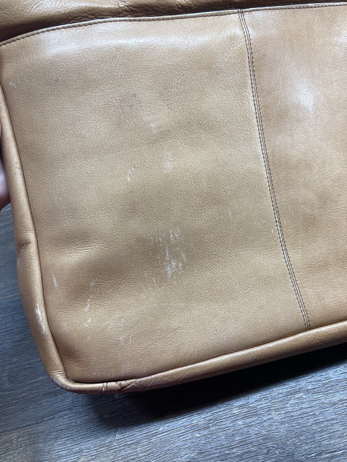 LATICO Caramel Leather Brief Case Zip Business Bag Unisex Crossbody and Handles