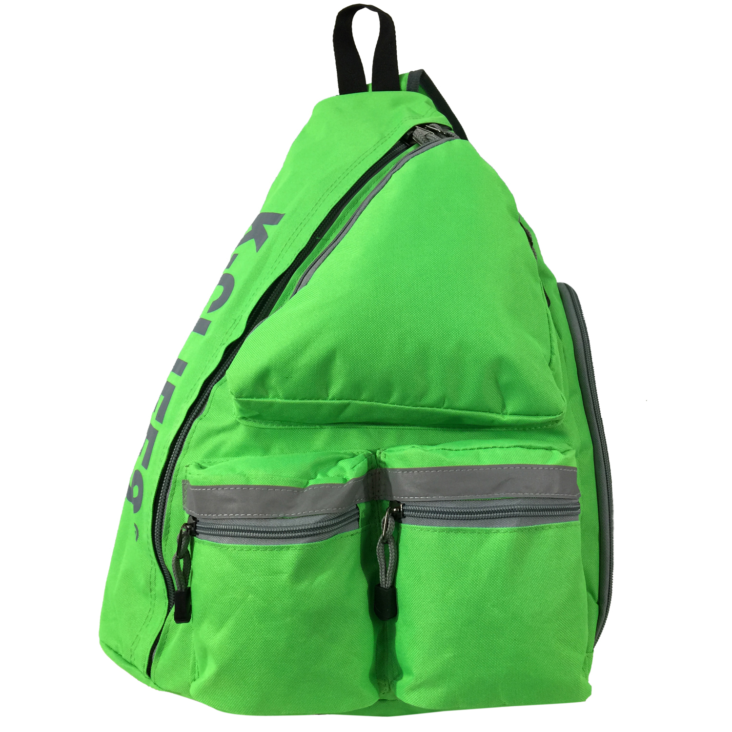 19″ Large Sling Backpack in Bright Colors, Daypack w/Reflective Safety Strip