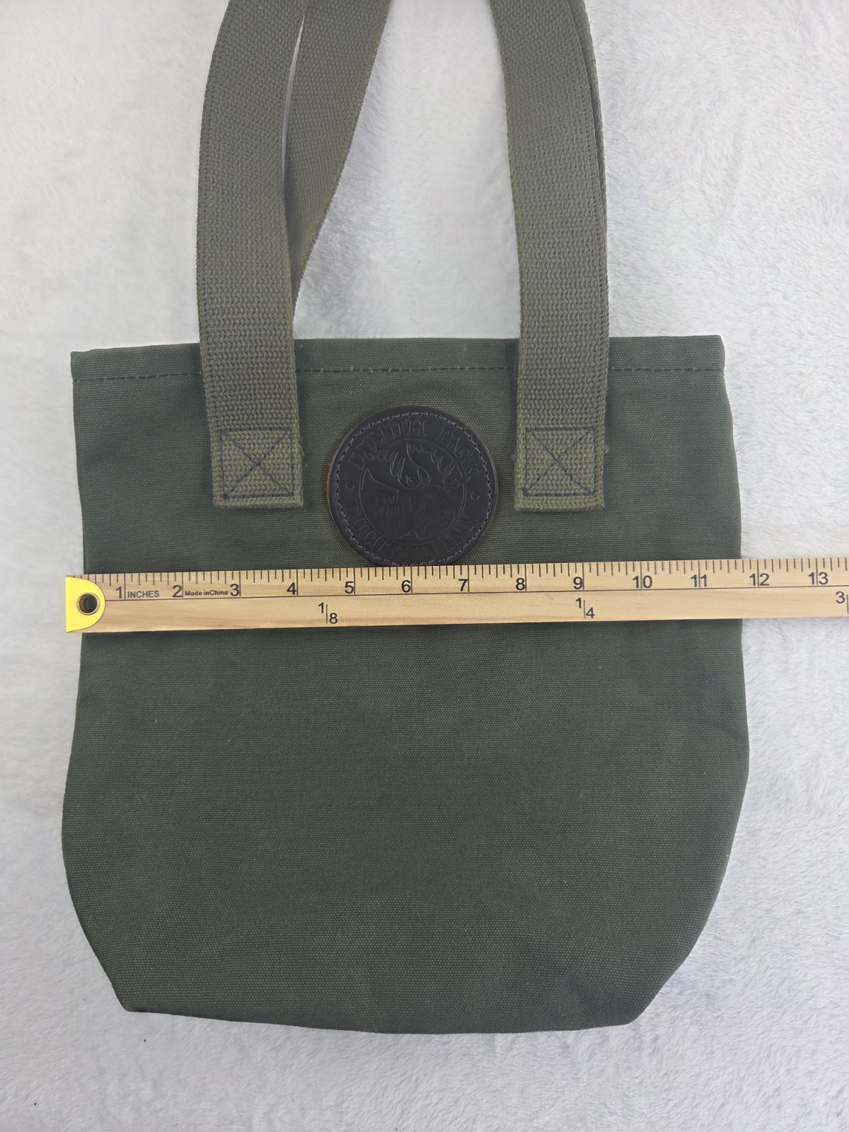 Dultuh Pack Small Olive Green Canvas Tote Bag Made in USA 11.5″ x 11.5″