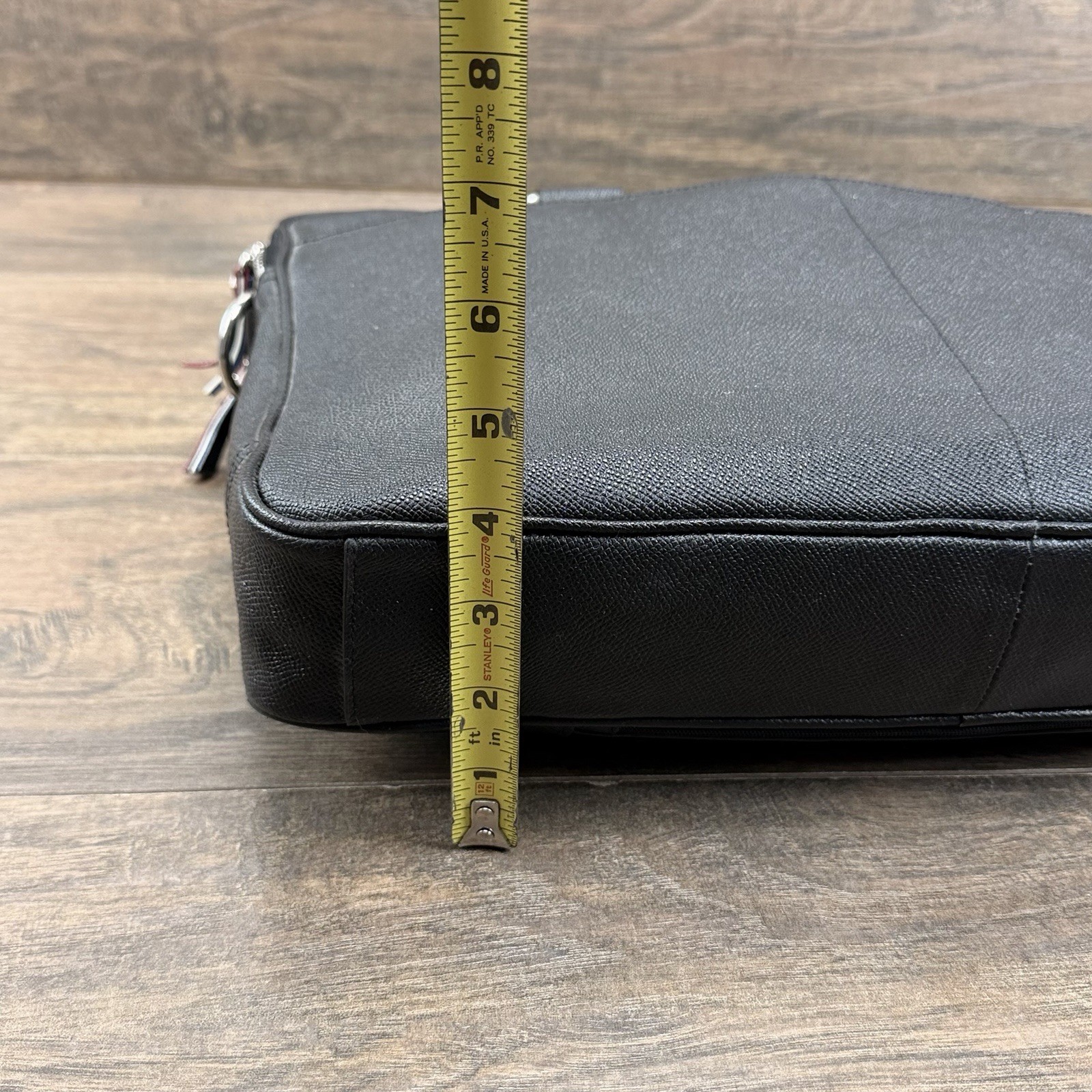 Cole Haan American Airlines Briefcase Black Pebbled Leather Travel Laptop Bag