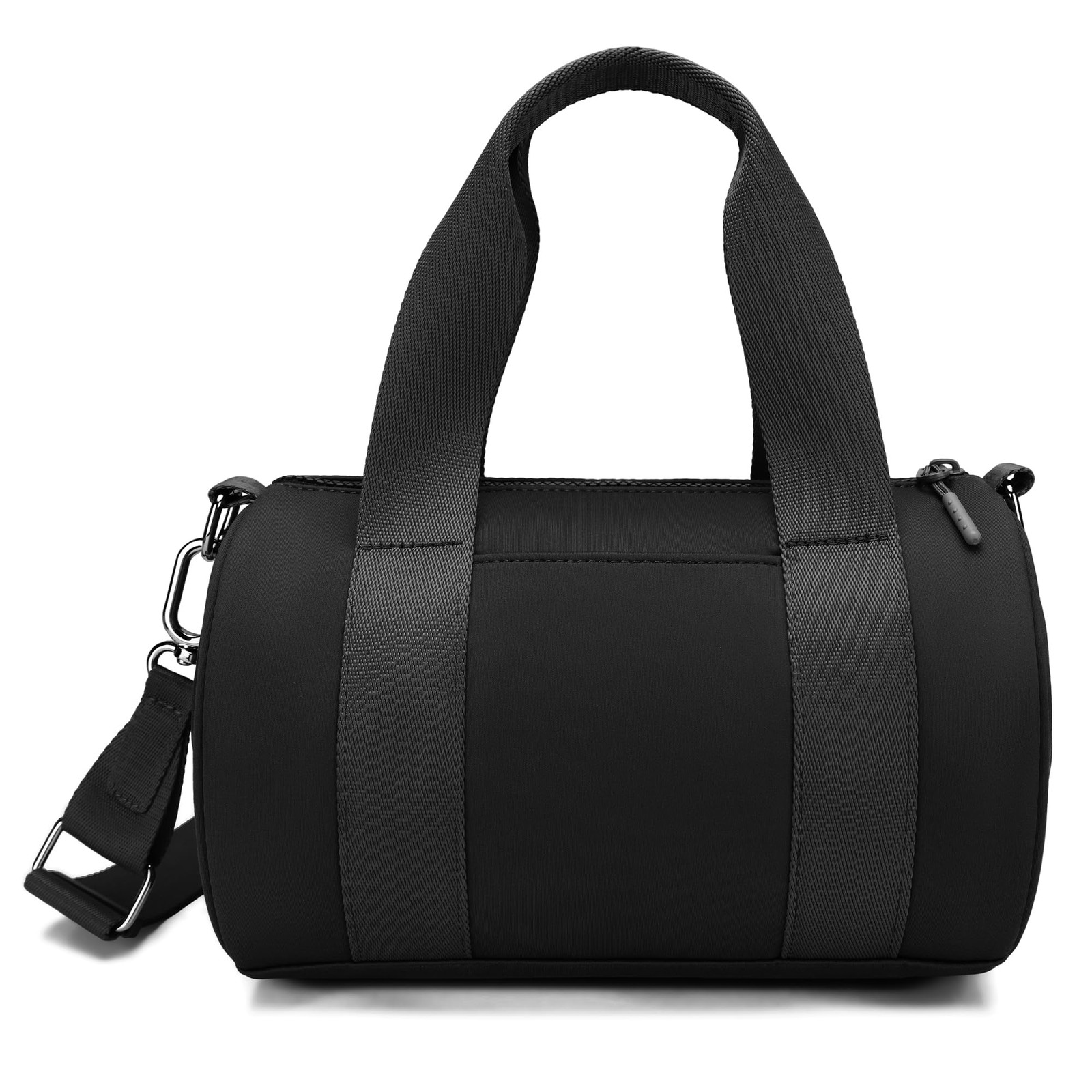 Mini Gym Bag Black Women Barrel Purse Crossbody Duffel Handbag Travel Sport