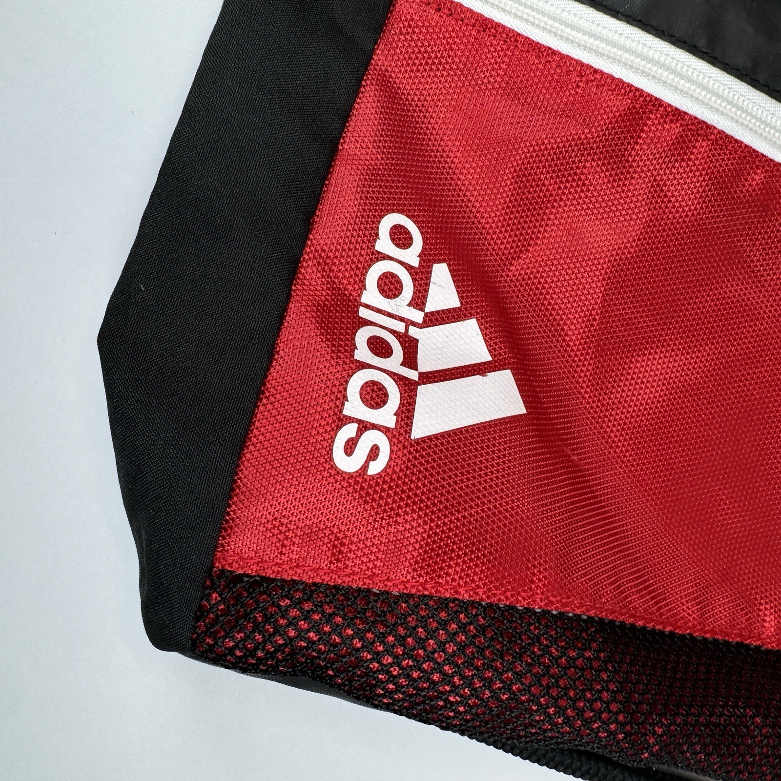 Adidas Drawstring Backpack Red Black 68 Logo Gym Sackpack Sports Bag