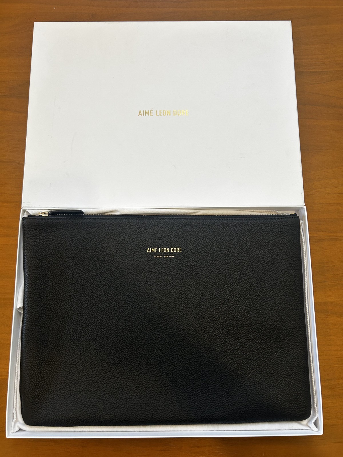Aimé Leon Dore Jet Black Small Leather Pouch