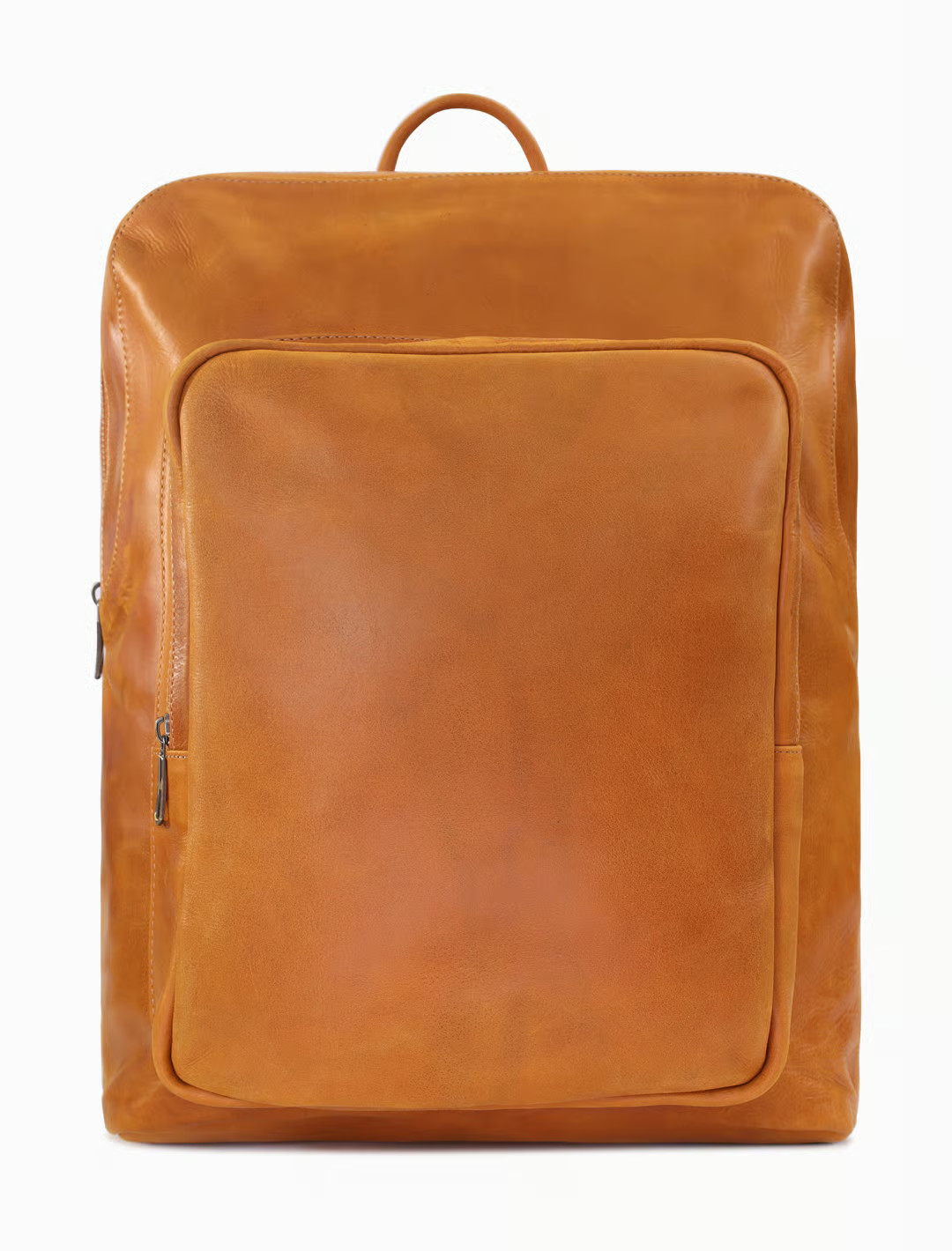 Moroccan Artisan Leather Travel Bag – Handmade Full Grain Laptop Backpack Cognac