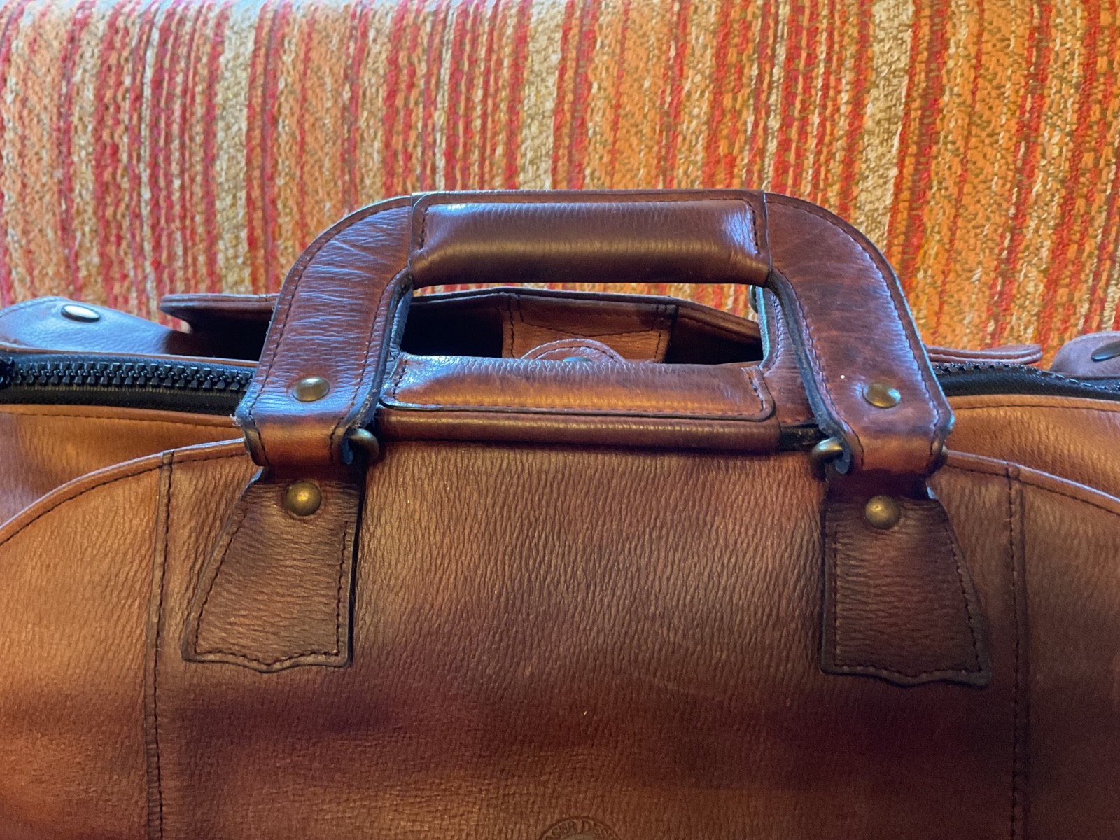 Glaser Designs Leather Litigation Day Bag Satchel Briefcase Travel SF USA