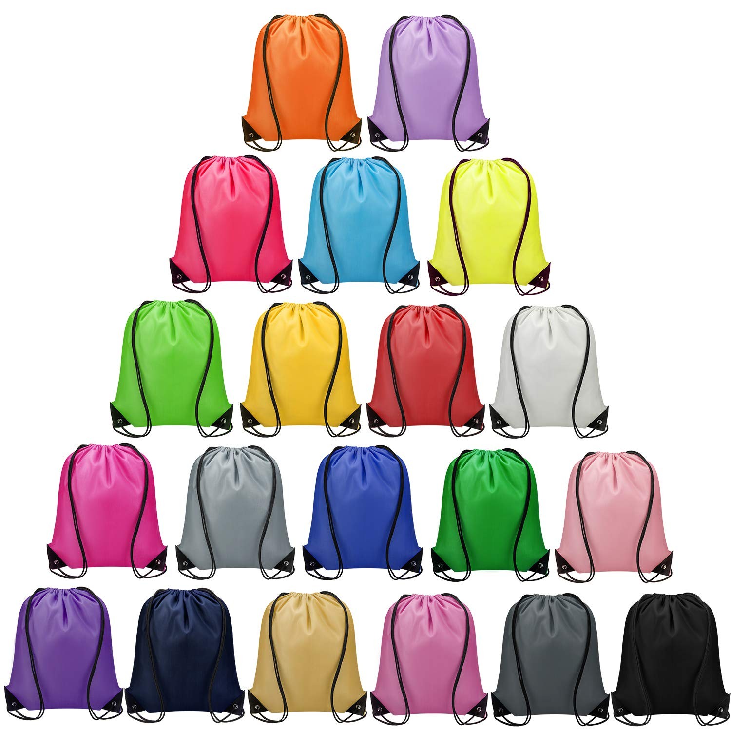 20 Pcs Drawstring Bags Bulk – Drawstring Backpack Draw String Back Bag for Gi…