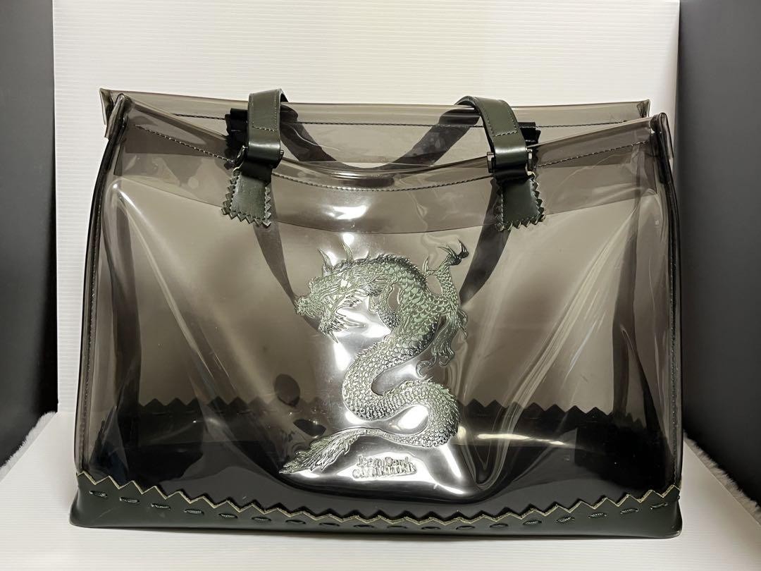 Jean Paul Gaultier Dragon Clear Bag Size H24cm W37.5cm D12cm Used Summer Wear