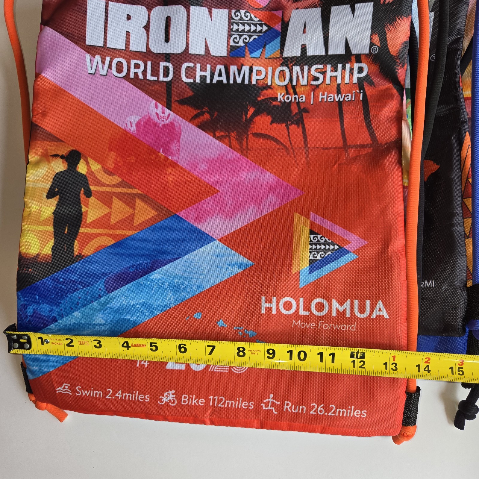 Ironman Sackpack Lot Of 9 Sports Bags-Kona, Utah, Finland, France, New Zealand