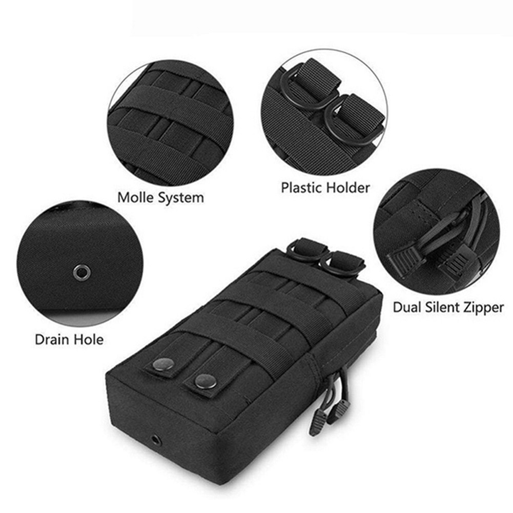 Tactical Molle EDC Pouch Utility Hanging Waist Bag Outdoor Vest Backpack Hunting