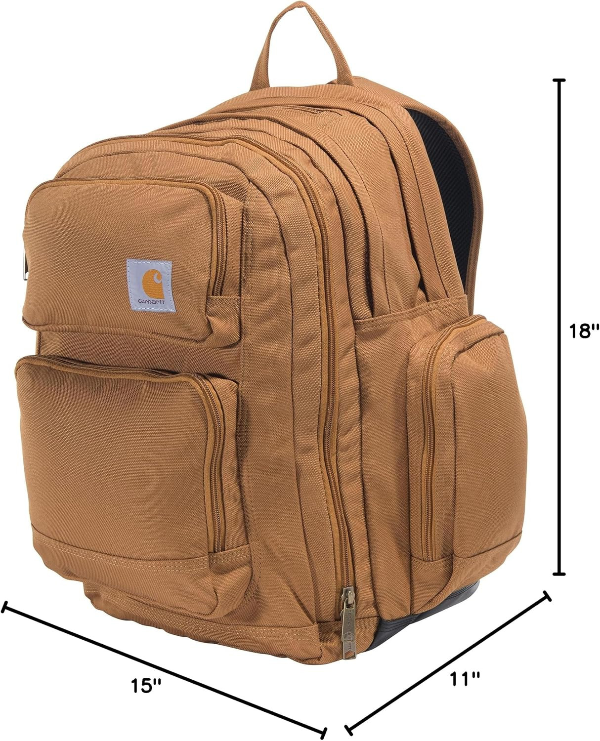 35L Durable Backpack with Laptop Sleeve & Abrasion-Resistant Base, Brown