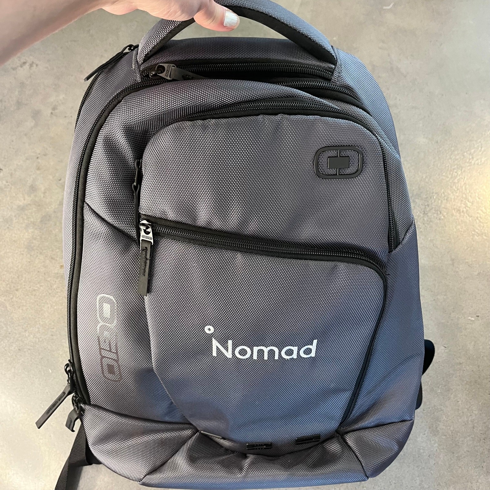 OGIO Metallic GRAY Ace Nomad Backpack fleece lined mens modern backpack NEW