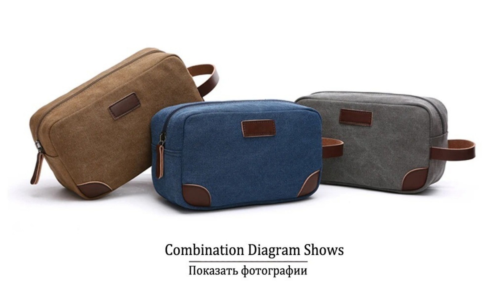 Mens Toiletry Bag Hanging Dopp Kit Canvas Shaving Bag Large Capacity for Travel