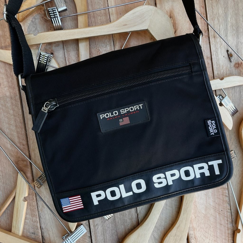 Vintage Polo Sport Ralph Lauren Messenger Crossbody Bag