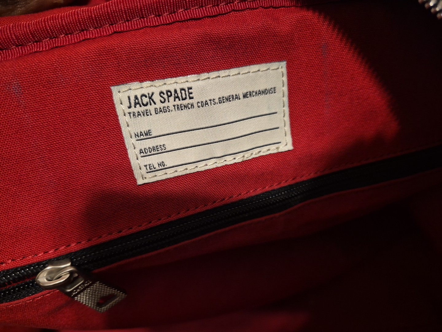 Jack Spade Brown Leather Duffle Bag